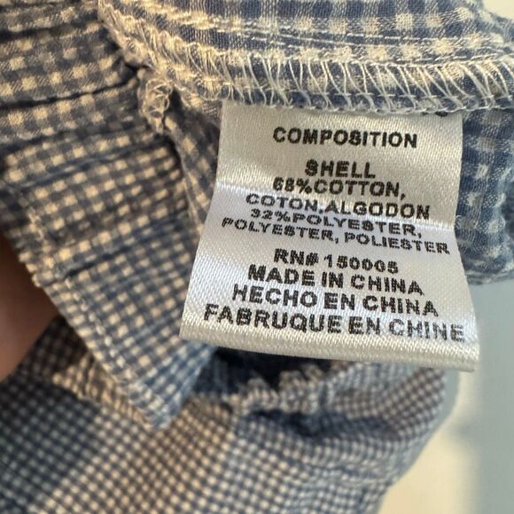 dRA Los Angeles Fog Blue Gingham Parachute Pants | Medium | Anthropologie - Picture 10 of 14